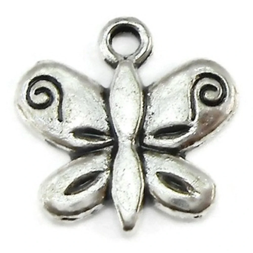 10pcs Butterfly Created For‎ You Charms, jewelry making supplies